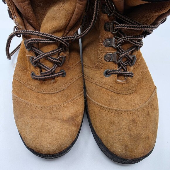 Roffe Shearling-Lined Womens Snow Boots Size 8 Brown Lace Up Winter Footwear - Picture 10 of 13